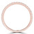 Round Lab Created Diamond 3/4 Way Semi-Eternity Wedding Band Ring in Rose Gold (MVSXB1073-R)