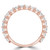 Round Lab Created Diamond 3/4 Way Semi-Eternity Wedding Band Ring in Rose Gold (MVSXB1079-R)