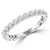 Round Lab Created Diamond 3/4 Way Semi-Eternity Wedding Band Ring in White Gold (MVSXB1079-W)