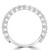 Round Lab Created Diamond 3/4 Way Semi-Eternity Wedding Band Ring in White Gold (MVSXB1079-W)