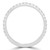 Round Lab Created Diamond 3/4 Way Semi-Eternity Wedding Band Ring in White Gold (MVSXB1080-W)
