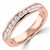 Round Lab Created Diamond Channel Set Semi-Eternity Wedding Band Ring in Rose Gold (MVSXB1081-R)