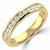 Round Lab Created Diamond Channel Set Semi-Eternity Wedding Band Ring in Yellow Gold (MVSXB1081-Y)