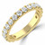 Round Lab Created Diamond 3/4 Way Semi-Eternity Wedding Band Ring in Yellow Gold (MVSXB1083-Y)
