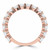 Round Lab Created Diamond 3/4 Way Shared-prong Semi-Eternity Wedding Band Ring in Rose Gold (MVSXB1084-R)