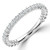 Round Lab Created Diamond 3/4 Way Shared Prong Semi-Eternity Wedding Band Ring in White Gold (MVSXB1087-W)