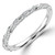 Round Lab Created Diamond 3/4 Way Twisted Semi-Eternity Wedding Band Ring in White Gold (MVSXB1088-W)