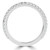 Baguette Lab Created Diamond 3/4 Way Shared Prong Semi-Eternity Wedding Band Ring in White Gold (MVSXB1089-W)