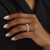 Round Lab Created Diamond Compass Set Shared Prong Semi-Eternity Wedding Band Ring in White Gold (MVSXB1095-W)