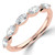 Round Diamond Five-stone Shared Prong Semi-Eternity Wedding Band Ring in Rose Gold (MVSXB1097-R)