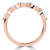 Round Diamond Five-stone Shared Prong Semi-Eternity Wedding Band Ring in Rose Gold (MVSXB1097-R)
