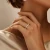 Round Lab Created Diamond Five-stone Shared Prong Semi-Eternity Wedding Band Ring in Rose Gold (MVSXB1097-R)