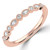 Marquise Diamond Bezel Set Vintage Semi-Eternity Wedding Band Ring in Rose Gold (MVSXB1106-R)