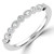 Marquise Diamond Bezel Set Vintage Semi-Eternity Wedding Band Ring in White Gold (MVSXB1106-W)