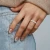 Round Lab Created Diamond Semi-Eternity Wedding Band Ring in White Gold (MVSXB1116-W)