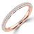 Round Diamond Three-row Dome Pave Semi-Eternity Wedding Band Ring in Rose Gold (MVSXB1117-R)