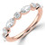 Marquise Diamond Shared Prong Semi-Eternity Wedding Band Ring in Rose Gold Alternating Marquise & Round Set Diamonds (MVSXB1125-R)