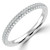 Round Diamond Three-row Dome Pave Semi-Eternity Wedding Band Ring in White Gold (MVSXB1128-W)