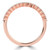 Round Diamond Shared Prong Compass Set Semi-Eternity Wedding Band Ring in Rose Gold (MVSXB1130-R)
