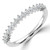 Round Diamond Shared Prong Compass Set Semi-Eternity Wedding Band Ring in White Gold (MVSXB1130-W)