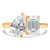Pear Diamond Toi et Moi Ring in Yellow Gold (MDR260001)