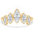 Marquise Diamond Bezel Set Cocktail Five-Stone Engagement Ring in Yellow Gold (MDR260011)