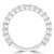 Emerald Diamond Shared Prong 3/4 Way Semi-Eternity Anniversary Wedding Band Ring in White Gold (MDR260013)