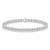 Oval Diamond Tennis Bracelet in White Gold (MDR260015)
