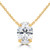 Oval Diamond Solitaire Necklace in Yellow Gold (MDR260021)