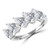 Pear Diamond Shared-Prong Five-Stone Anniversary Wedding Band Ring in White Gold (MDR260054)