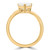 Pear Diamond Snake Solitaire Engagement Ring in Yellow Gold (MDR260074)