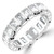 Full Eternity Emerald Diamond Anniversary Wedding Band Ring in White Gold (MVSAR1032-W)