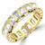Full Eternity Emerald Diamond Anniversary Wedding Band Ring in Yellow Gold (MVSAR1032-Y)