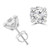 Round Diamond 4-Prong Stud Earrings in White Gold with Screwback (MVSE2001-W)