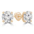 Round Diamond 4-Prong Stud Earrings in Yellow Gold with Screwback (MVSE2001-Y)