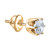 Round Diamond 6-Prong Single Mens Stud Earring in Yellow Gold with Screwback (MVSE3003-Y)