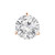 Round Diamond 3-Prong Single Mens Martini Stud Earring in Rose Gold with Screwback (MVSE3004-R)