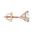 Round Diamond 3-Prong Single Mens Martini Stud Earring in Rose Gold with Screwback (MVSE3004-R)