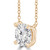Round Diamond Solitaire Necklace Pendant in Yellow Gold (MVSN2002-Y)