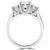 Round Diamond Three-Stone Engagement Ring in White Gold (MVSX1001-W)