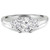 Round Diamond Three-Stone Engagement Ring in White Gold (MVSX1004-W)