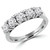 Round Diamond Five-Stone Anniversary Wedding Band Ring in White Gold (MVSX1005-W)
