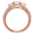 Round Diamond Three-Stone Engagement Ring in Rose Gold with Accents (MVSX1010-R)