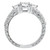 Round Diamond Three-Stone Engagement Ring in White Gold with Accents (MVSX1010-W)