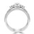 Round Diamond Three-Stone Engagement Ring and Wedding Band Set Ring in White Gold with Accents (MVSX1011-W)