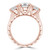 Round Diamond Vintage Double-prong Three-Stone Engagement Ring in Rose Gold (MVSX1025-R)