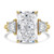 Radiant Diamond with Baguette Sidestones Three-Stone Engagement Ring in Yellow Gold (MVSX1037-Y)
