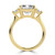 Radiant Diamond with Baguette Sidestones Three-Stone Engagement Ring in Yellow Gold (MVSX1037-Y)