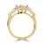 Pear Diamond with Baguette Sidestones Three-Stone Engagement Ring in Yellow Gold (MVSX1038-Y)