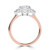 Oval Diamond with Halfmoon Sidestones Three-Stone Engagement Ring in Rose Gold & White Gold (MVSX1039-R)